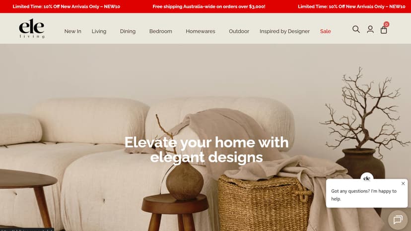 Thumbnail image of case study: How we delivered full ecommerce optimization including listings, SEO, and store performance improvements for Ele Living